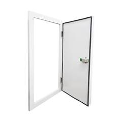 PORTA GIRATÓRIA CÂMARA FRIA RESFRIADOS 0,80 X 1,80 COM FECHADURA 4 BATENTES REVERSÍVEL METALRIB