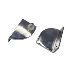 JOGO DE DOBRADIÇA MEIA-LUA ZAMAK CROMADA PARA PORTA CÂMARA FRIA TR-45 TRIMAC