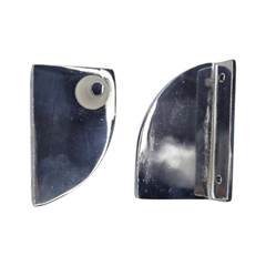 JOGO DE DOBRADIÇA MEIA-LUA ZAMAK CROMADA PARA PORTA CÂMARA FRIA TR-45 TRIMAC