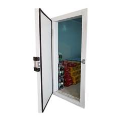 PORTA GIRATÓRIA CÂMARA FRIA CONGELADOS 0,80 X 1,80 COM PUXADOR 4 BATENTES REVERSÍVEL METALRIB