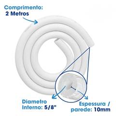 TUBO ISOLANTE POLIETILENO BLINDADO INVERTER 5/8 BRANCO 10X15MM BARRA 2M EPEX