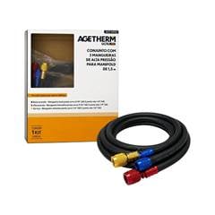 JOGO MANGUEIRA MANIFOLD 1.50M R410A R32 1/4 X 5/16 800-4000 PSI ULTRAPRO AGETHERM