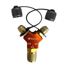 ADAPTADOR MULTIPORTAS 3/8 MACHO X 3/8 MACHO X 3/8 FÊMEA SURYHA