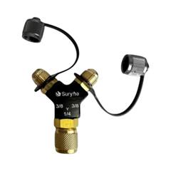 ADAPTADOR MULTIPORTAS 3/8 MACHO X 3/8 MACHO X 1/4 FÊMEA SURYHA