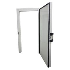 PORTA GIRATÓRIA CÃMARA FRIA RESFRIADOS 0,80 X 1,80 COM PUXADOR 3 BATENTES METALRIB