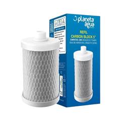 REFIL CARBON BLOCK 5” ROSCA 1/2” 1018 PLANETA ÁGUA