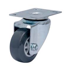 RODÍZIO NYLON C/PLACA SIMPLES 45 KG