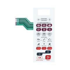 MEMBRANA TECLADO MICRO-ONDAS BRASTEMP ACTIVE BMS45A MODELO ANTIGO W10187225 7220676 ALADO
