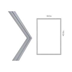 GAXETA BORRACHA INFERIOR PORTA GELADEIRA BRASTEMP CLEAN BRG39 69X116 ENCAIXE PRESSÃO ILPEA