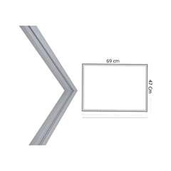 GAXETA BORRACHA VEDAÇÃO PORTA SUPERIOR CONGELADOR GELADEIRA BRASTEMP BRG39 BRM39 BRG41 47X69 ENCAIXE PRESSÃO ILPEA