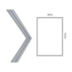 GAXETA BORRACHA PORTA INFERIOR GELADEIRA CRD34 CRD36 1.16 X 58 CM ENCAIXE PRESSÃO ILPEA