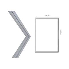 GAXETA BORRACHA PORTA INFERIOR GELADEIRA DC51  1,16 X 69 ENCAIXE 67402181 ORIGINAL ELECTROLUX