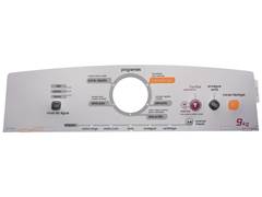 PAINEL ADESIVO DECORATIVO LAVADORA BRASTEMP 9KG BWL09B PRATA W10247043 CP P1292