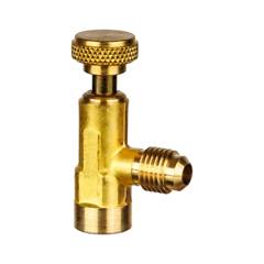 VÁLVULA ACIONADORA PERFURADORA LATA 1/4 SAE GÁS R22 R134A R404A COM MANOPLA MADASA