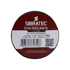 FITA ISOLANTE ANTI-CHAMA 10 METROS X 19 MM SIBRATEC