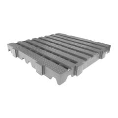 ESTRADO PLÁSTICO PARA PISO CÂMARA FRIA CINZA 40 X 40 X 4,5 CM INTELPLAST